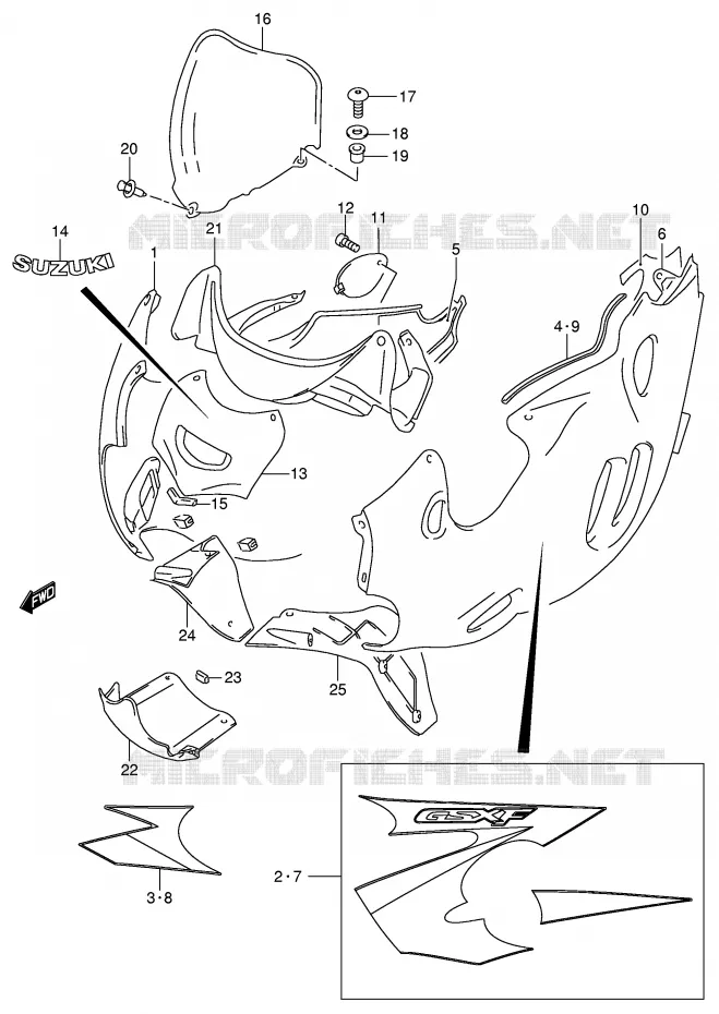 FAIRING (MODEL K5) Suzuki MOTO 600 GSX-F 2006  GSX600FK6(E2)