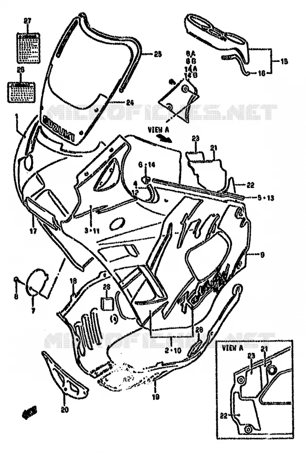 FAIRING (MODEL N E30) Suzuki MOTO 750 GSX-F 1996  GSX750FSKT(K-T)