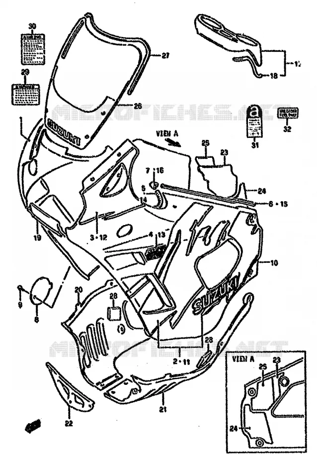 FAIRING (MODEL N) Suzuki MOTO 750 GSX-F 1990  GSX750FSKL(K-T)