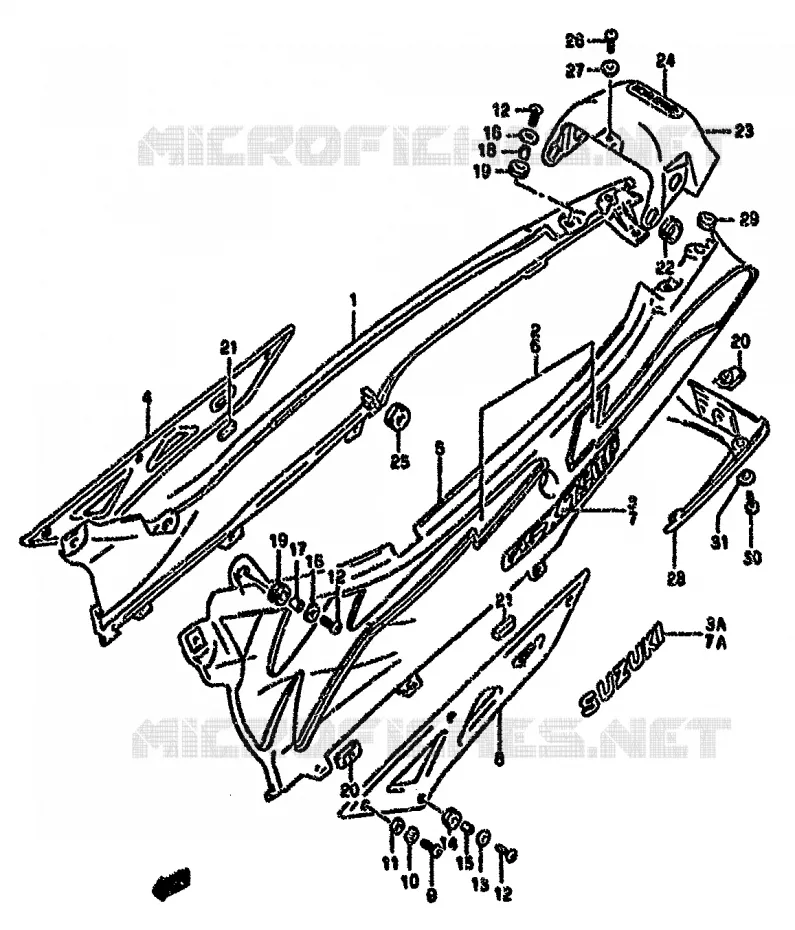 FAIRING (MODEL N) Suzuki MOTO 750 GSX-F 1996  GSX750FSKT(K-T)