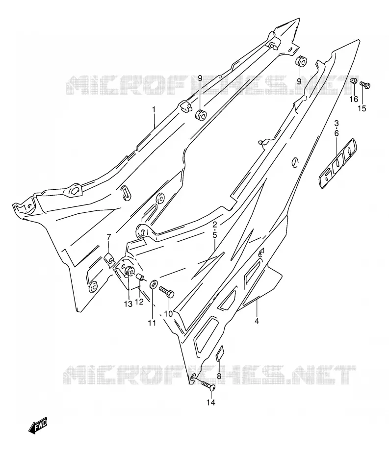 FAIRING (MODEL T) Suzuki MOTO 600 GSX-F 1994  GSX600FUR(E2)