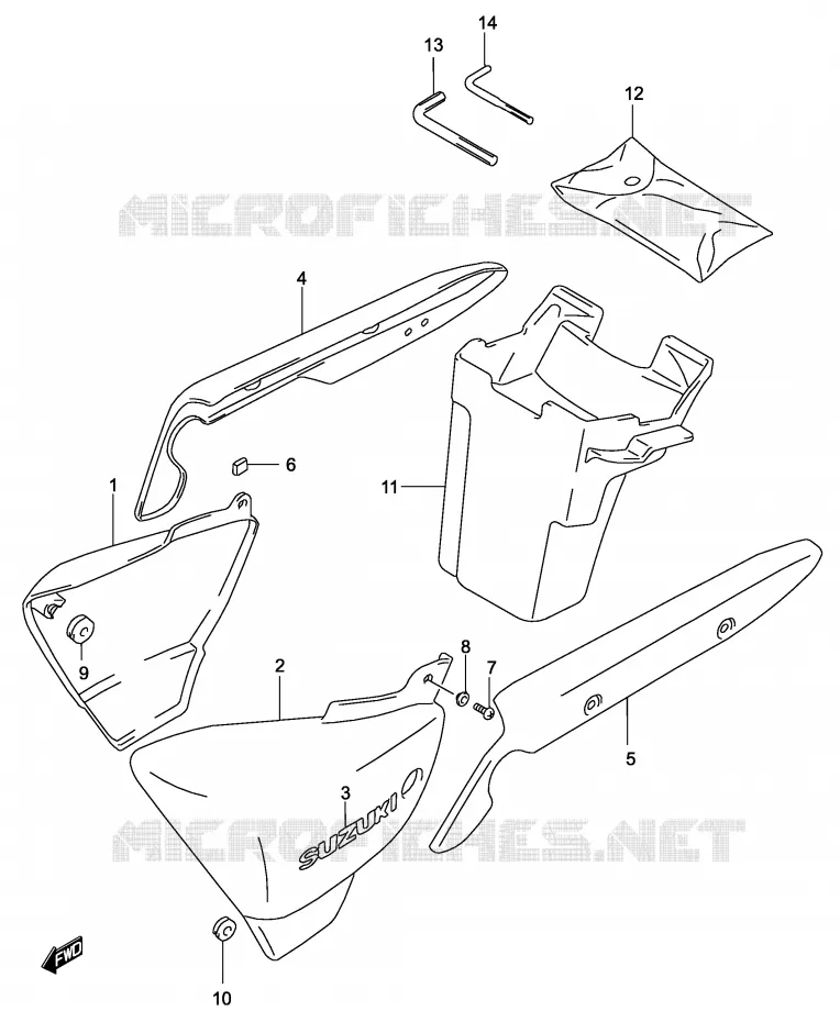 FAIRING Suzuki MOTO 250 MARAUDER 2002  GZ250K2(P34)