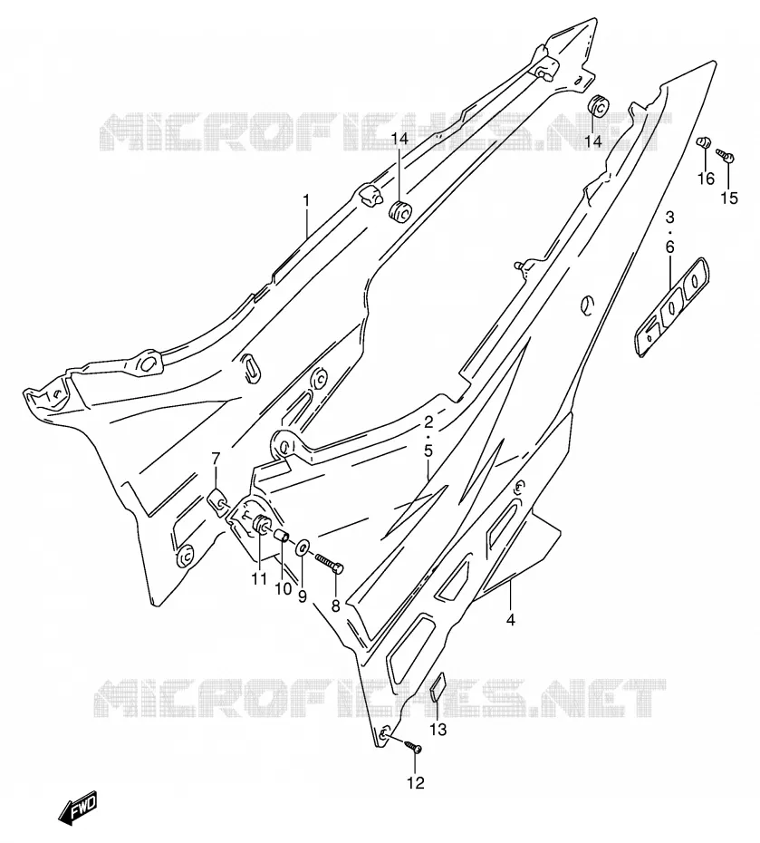 FAIRING Suzuki MOTO 600 GSX-F 1997  GSX600FV(E2)