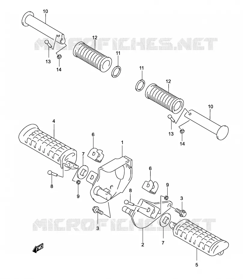FOOTREST Suzuki MOTO 250 MARAUDER 2002  GZ250K2(P19)