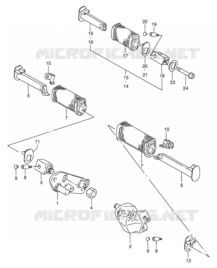 FOOTREST Suzuki MOTO 650 SAVAGE 2003  LS650PK3(E2)