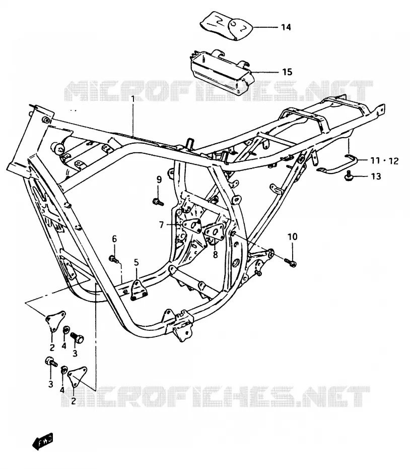 FRAME (MODEL D) Suzuki MOTO 750 GSX-E 1983  GSX750ESD(D/E)
