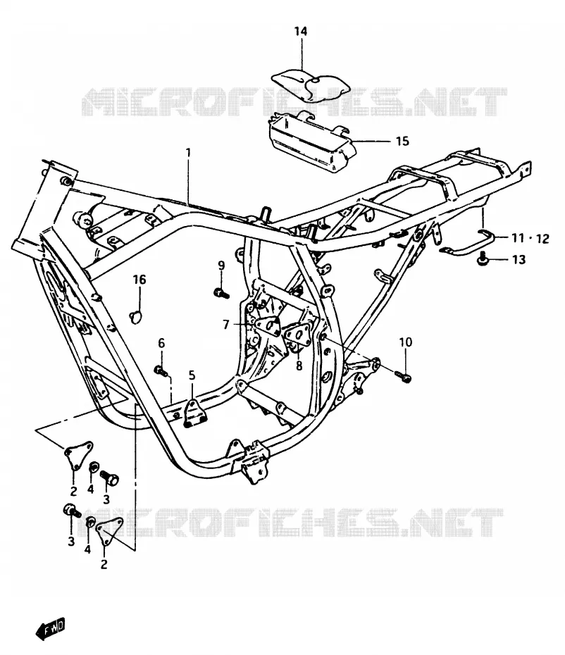 FRAME (MODEL E) Suzuki MOTO 750 GSX-E 1983  GSX750ESD(D/E)