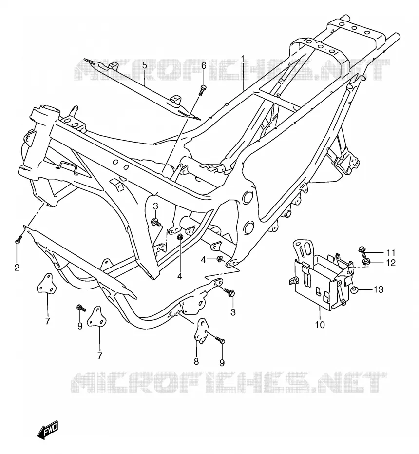 FRAME (MODEL S/T) Suzuki MOTO 750 GSX-F 1991  GSX750FM(E2)