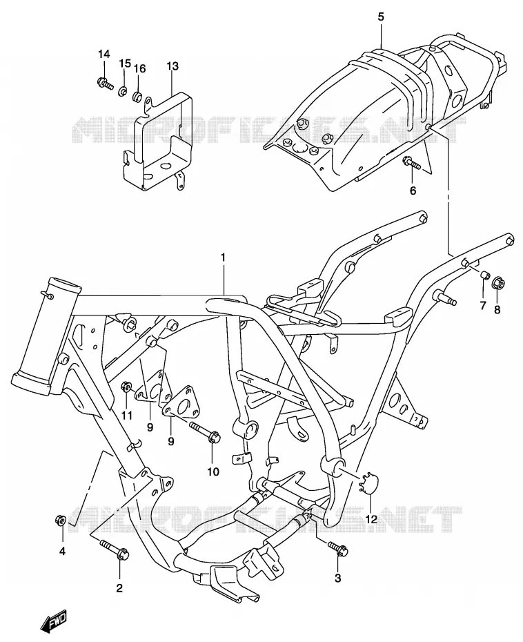 FRAME Suzuki MOTO 250 MARAUDER 2003  GZ250K3(P3)