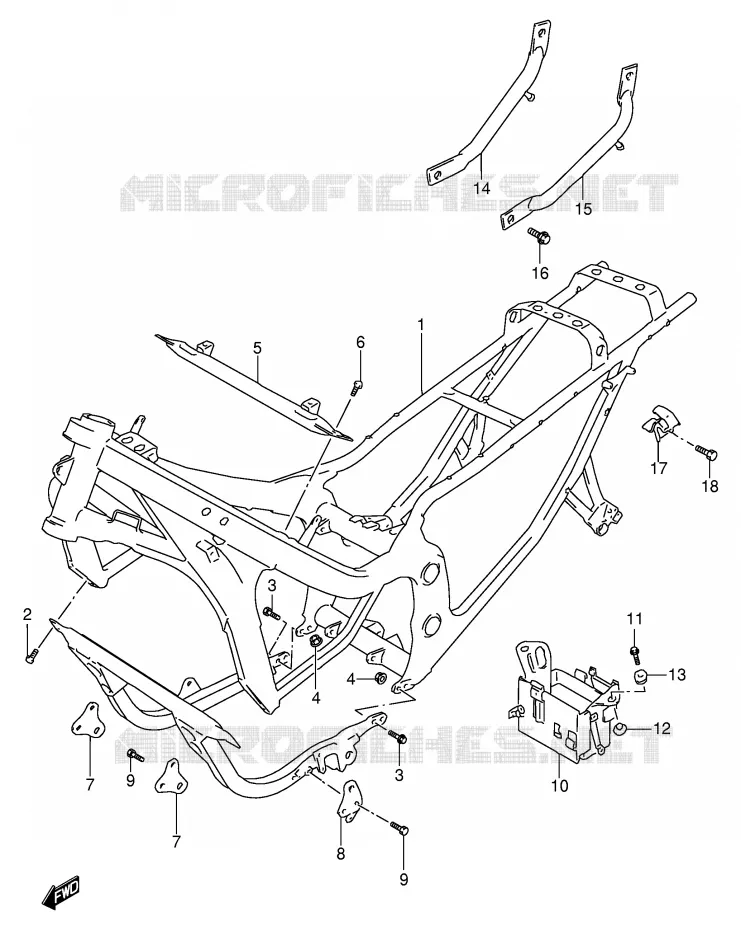 FRAME Suzuki MOTO 600 GSX-F 1997  GSX600FV(E2)