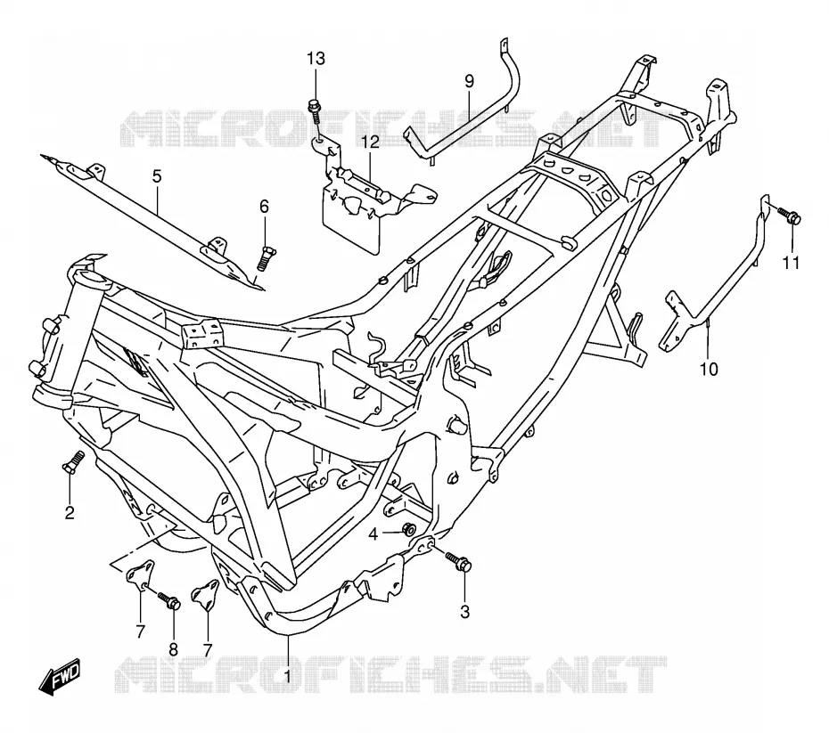 FRAME Suzuki MOTO 600 GSX-F 2000  GSX600FY(E2)