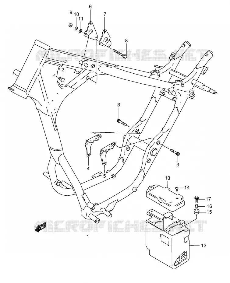 FRAME Suzuki MOTO 650 BOULEVARD 2007  LS650K7(E3/E28)