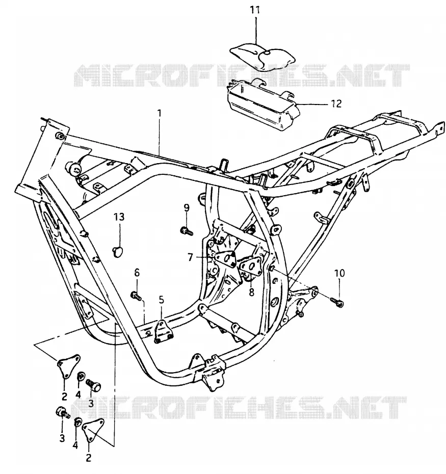 FRAME Suzuki MOTO 750 GSX-E 1985  GSX750EFF(F)