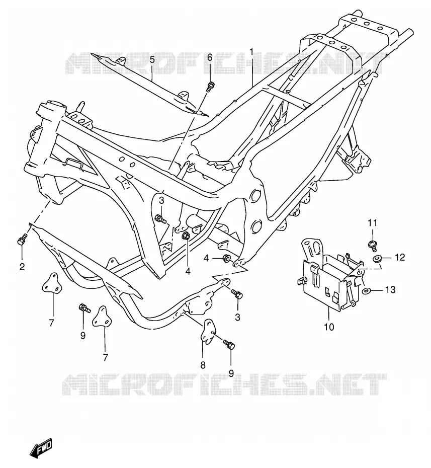FRAME Suzuki MOTO 750 GSX-F 1997  GSX750FV(E4)