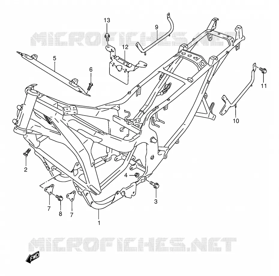 FRAME Suzuki MOTO 750 GSX-F 2003  GSX750FLK3(E2)