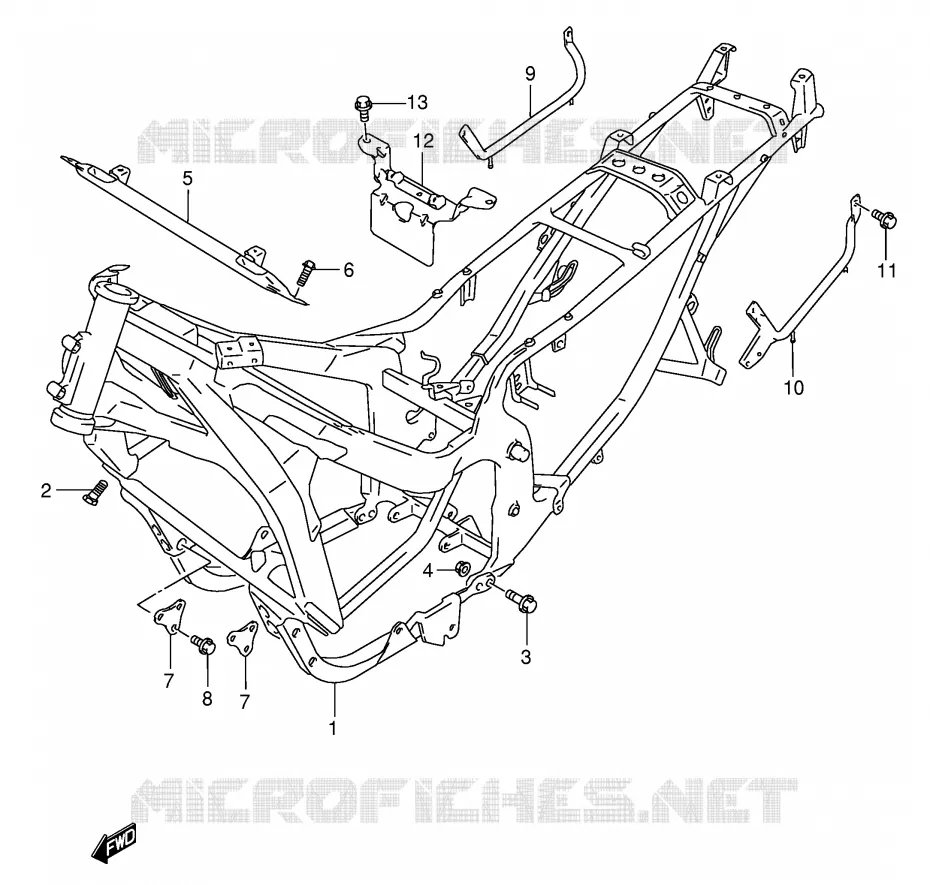FRAME Suzuki MOTO 750 GSX-F 2004  GSX750FK4(E2)
