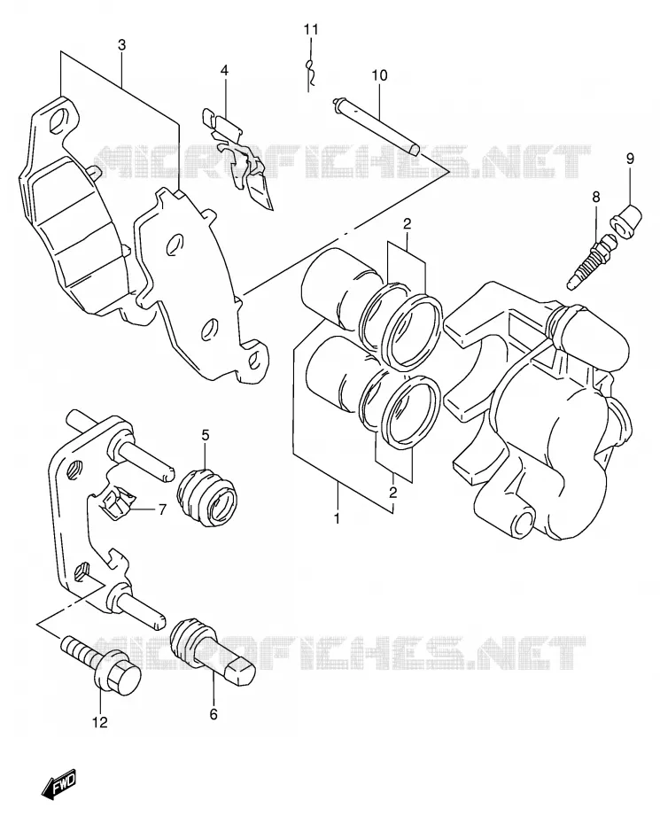 FRONT CALIPER Suzuki MOTO 600 GSX-F 2002  GSX600FK2(E2)