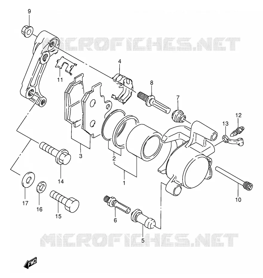 FRONT CALIPER Suzuki MOTO 650 SAVAGE 2002  LS650PK2(E2)