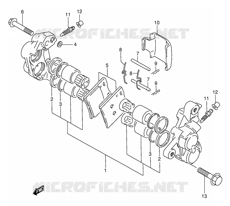 FRONT CALIPER Suzuki MOTO 750 GSX-F 1992  GSX750FN(E2)
