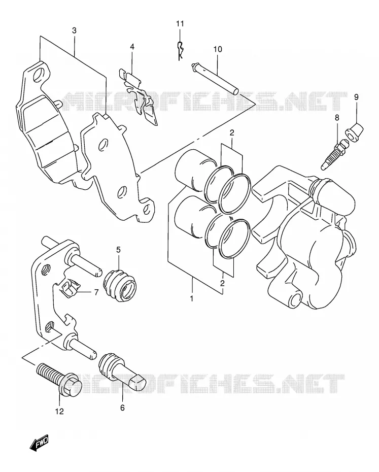 FRONT CALIPER Suzuki MOTO 750 GSX-F 2000  GSX750FY(E2)