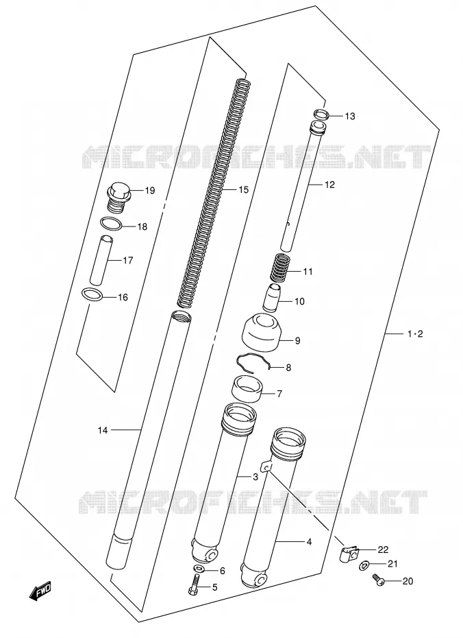 FRONT FORK Suzuki MOTO 80 JR 2005  JR80K5(P3/P28)