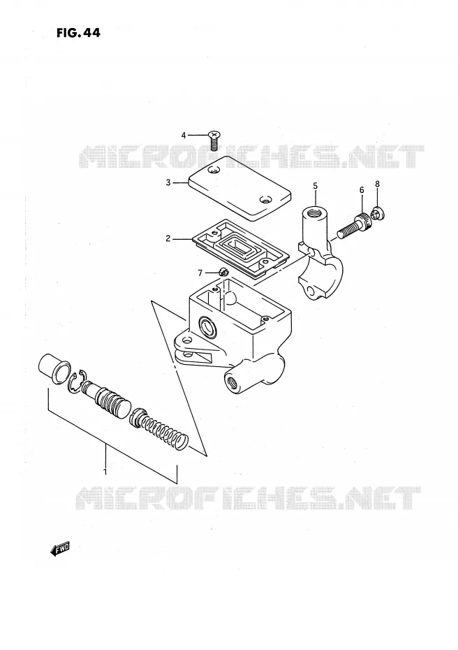 FRONT MASTER CYLINDER (LS650FG/FJ/FK) Suzuki MOTO 650 SAVAGE 1994  LS650PR(E2)