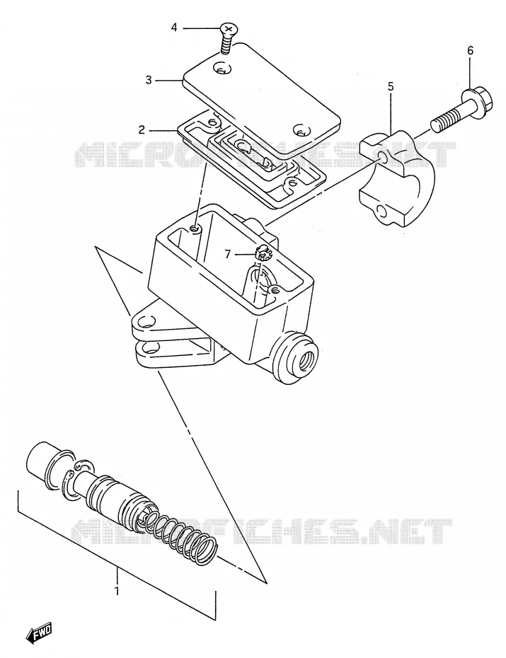 FRONT MASTER CYLINDER (MODEL J) Suzuki MOTO 600 GSX-F 1995  GSX600FS(E28)