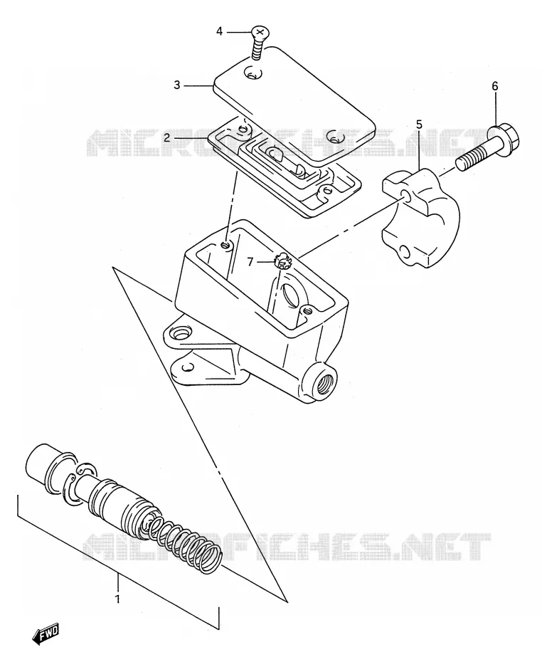 FRONT MASTER CYLINDER (MODEL K/L/M/N) Suzuki MOTO 600 GSX-F 1990  GSX600FUL(E28)