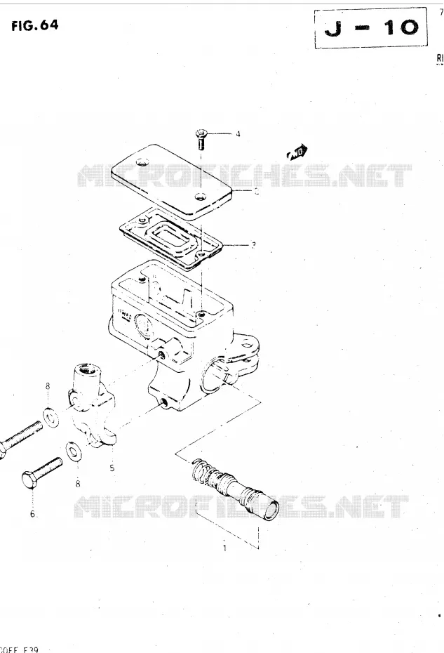 FRONT MASTER CYLINDER Suzuki MOTO 500 GSX-E 1985  GSX500ESF(E39)