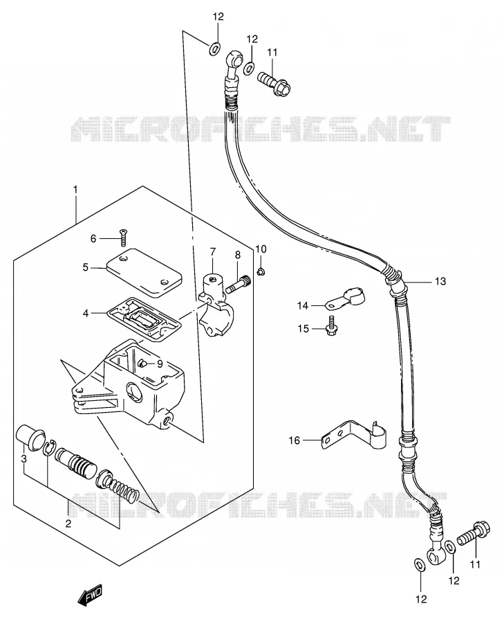 FRONT MASTER CYLINDER Suzuki MOTO 650 BOULEVARD 2006  LS650K6(E3/E28)