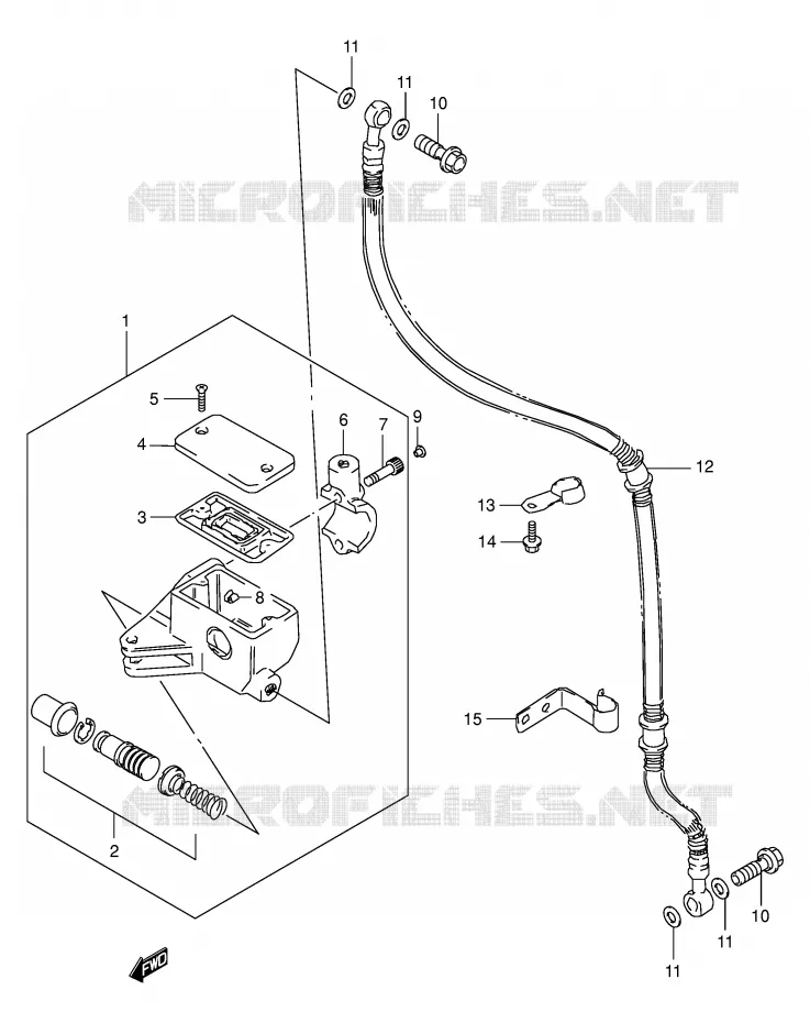 FRONT MASTER CYLINDER Suzuki MOTO 650 SAVAGE 2000  LS650PY(E3/E28)