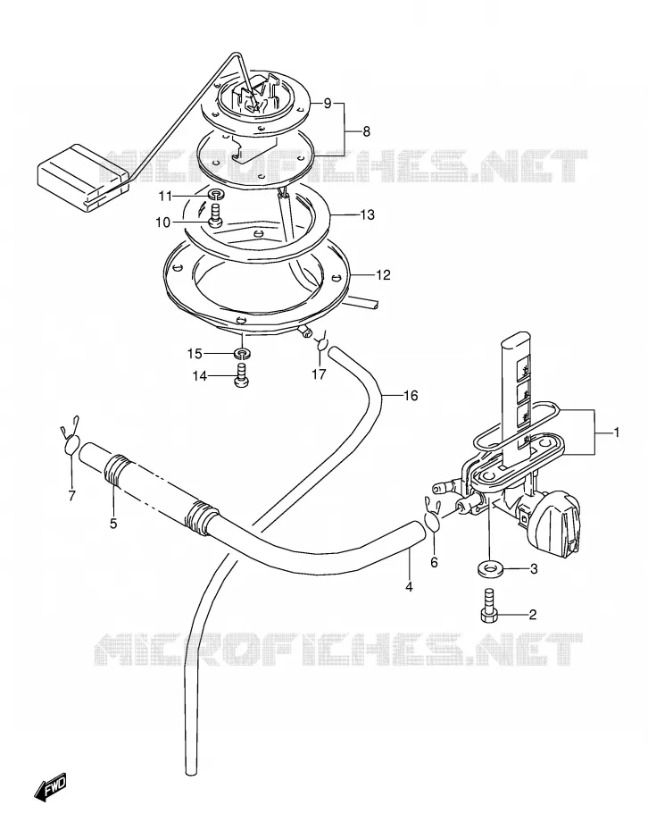 FUEL COCK (MODEL J/K,GSX600FUL/FU2L/FUM/FU2M E22) Suzuki MOTO 600 GSX-F 1990  GSX600FU2L(E2)