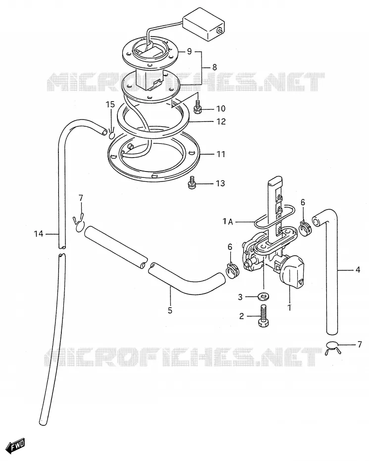 FUEL COCK (MODEL L/M/N/P/R/S/T) Suzuki MOTO 600 GSX-F 1992  GSX600FUN(E28)