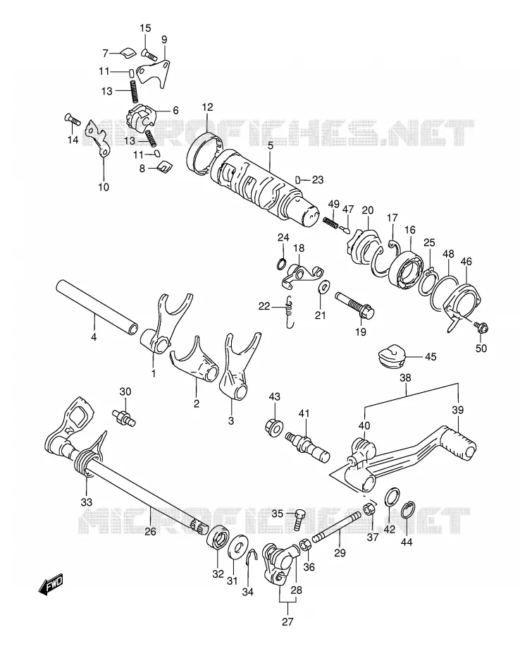 GEAR SHIFTING ASSY Suzuki MOTO 600 GSX-F 2000  GSX600FY(E2)