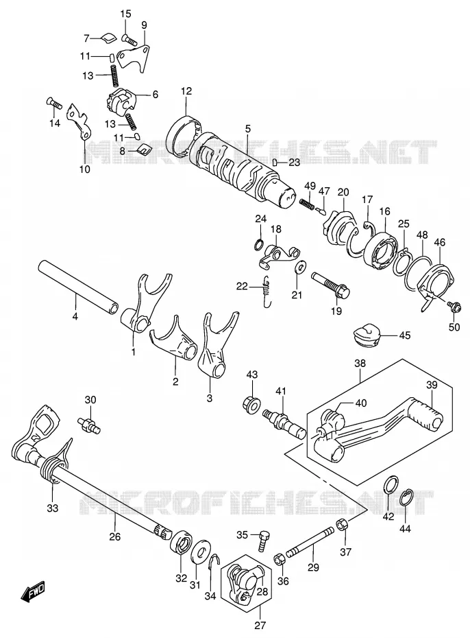 GEAR SHIFTING ASSY Suzuki MOTO 600 GSX-F 2005  GSX600FK5(E2)