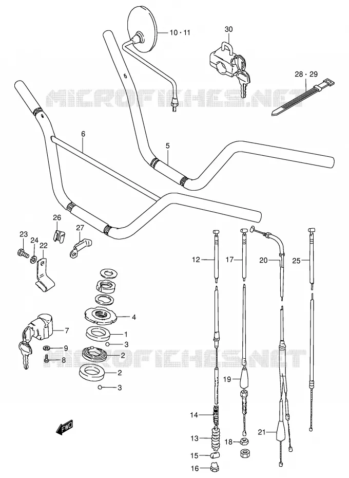HANDLEBAR Suzuki MOTO 125 Autres-modeles 1982  K125Z(E7)