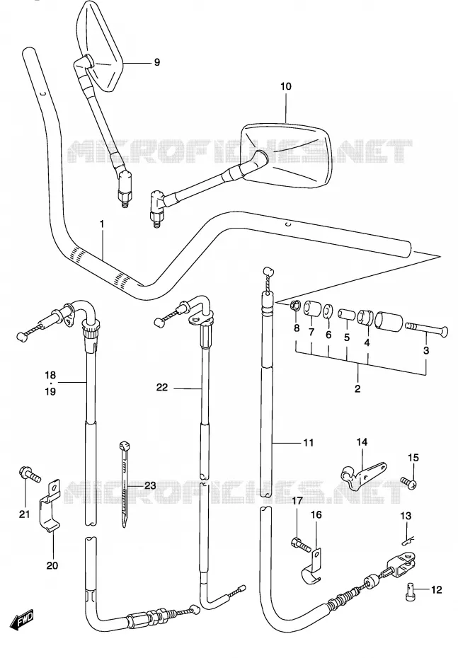 HANDLEBAR Suzuki MOTO 250 MARAUDER 2002  GZ250K2(P34)