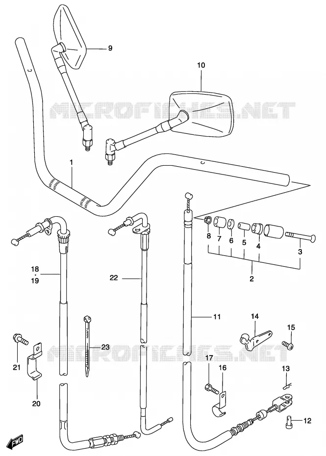 HANDLEBAR Suzuki MOTO 250 MARAUDER 2003  GZ250K3(P3)