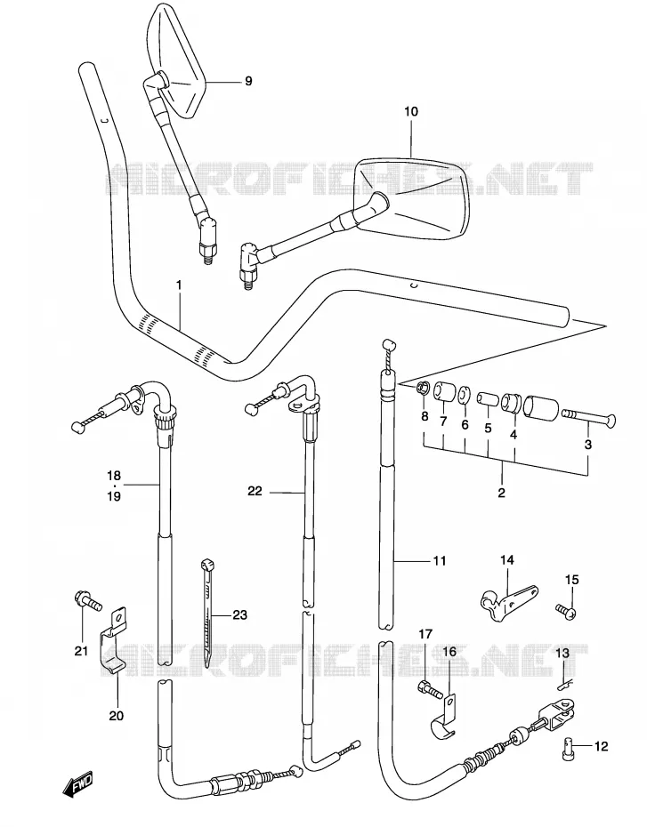 HANDLEBAR Suzuki MOTO 250 MARAUDER 2003  GZ250LK3(P19)