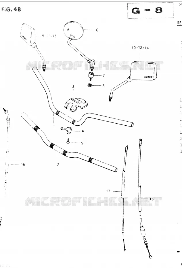 HANDLEBAR Suzuki MOTO 400 GSX 1986  GSX400SG(E2)