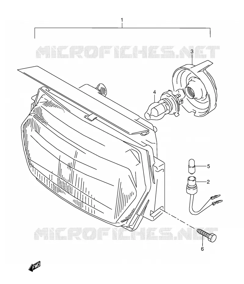 HEADLIGHT (MODEL S) Suzuki MOTO 600 GSX-F 1989  GSX600FUK(E2)