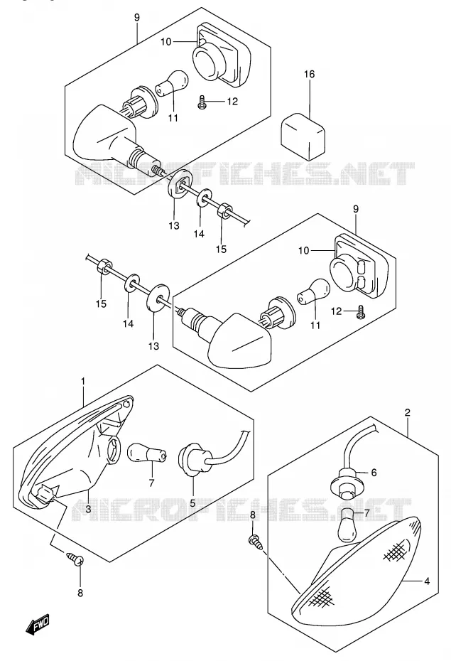 INDICATORS (MODEL K4/K5) Suzuki MOTO 600 GSX-F 2004  GSX600FK4(E2)