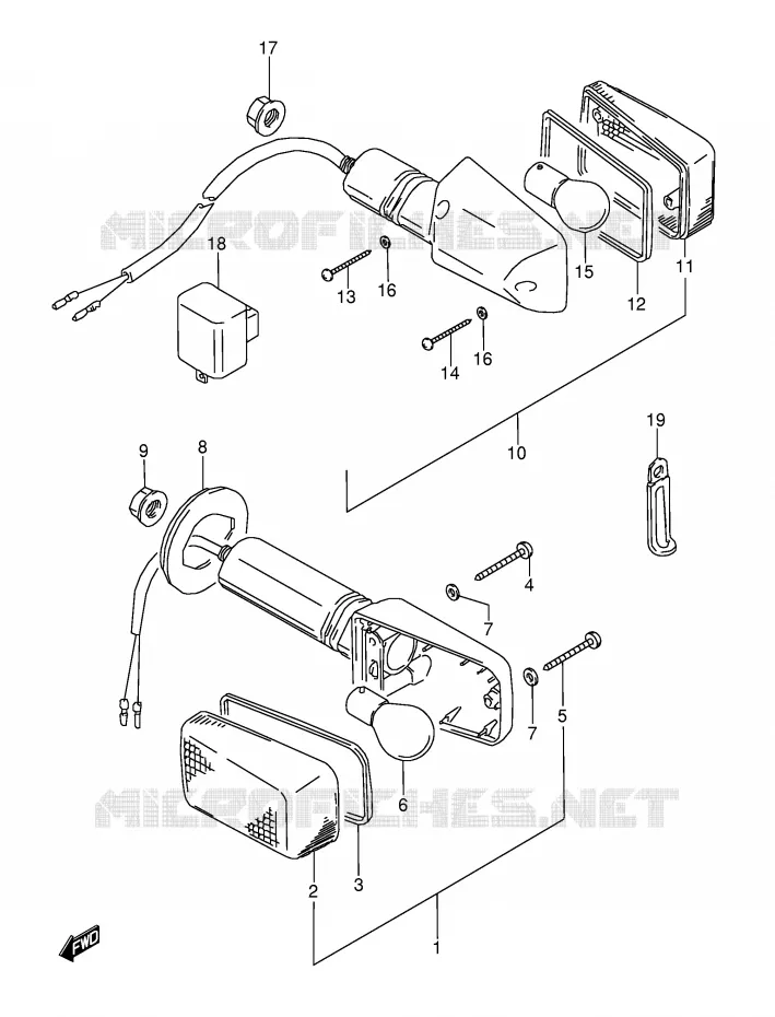 INDICATORS (MODEL T) Suzuki MOTO 600 GSX-F 1988  GSX600FUJ(E2)