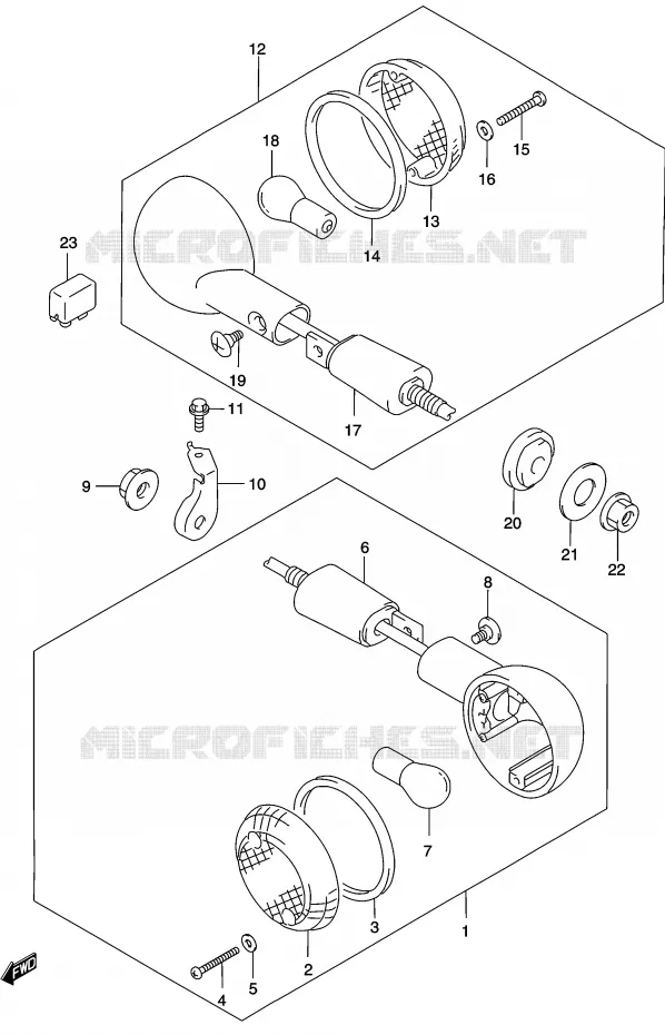 INDICATORS Suzuki MOTO 250 MARAUDER 2002  GZ250K2(K3)
