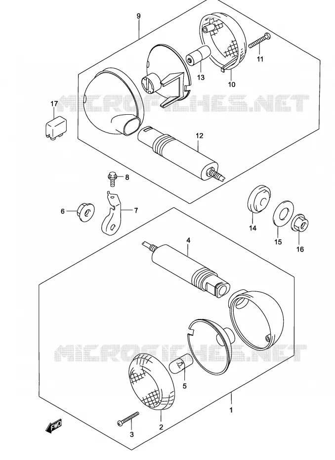 INDICATORS Suzuki MOTO 250 MARAUDER 2003  GZ250LK3(P19)