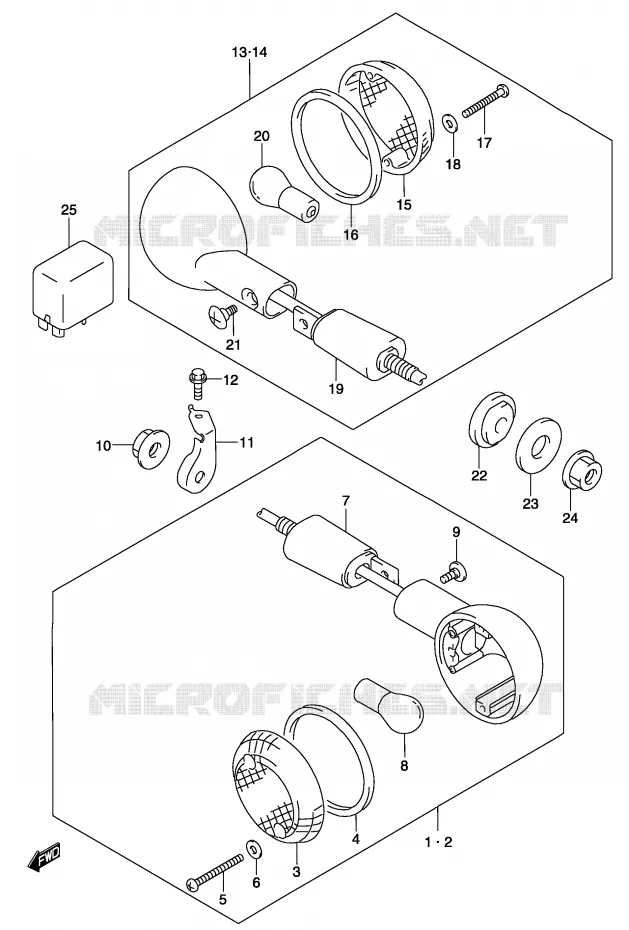 INDICATORS Suzuki MOTO 250 MARAUDER 2004  GZ250K4(P3)