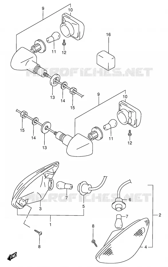 INDICATORS Suzuki MOTO 600 GSX-F 2002  GSX600FUK2(E2)