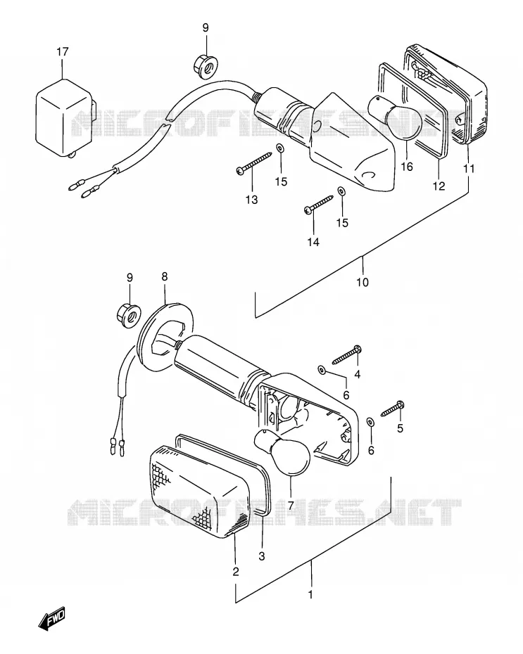 INDICATORS Suzuki MOTO 750 GSX-F 1997  GSX750FV(E4)