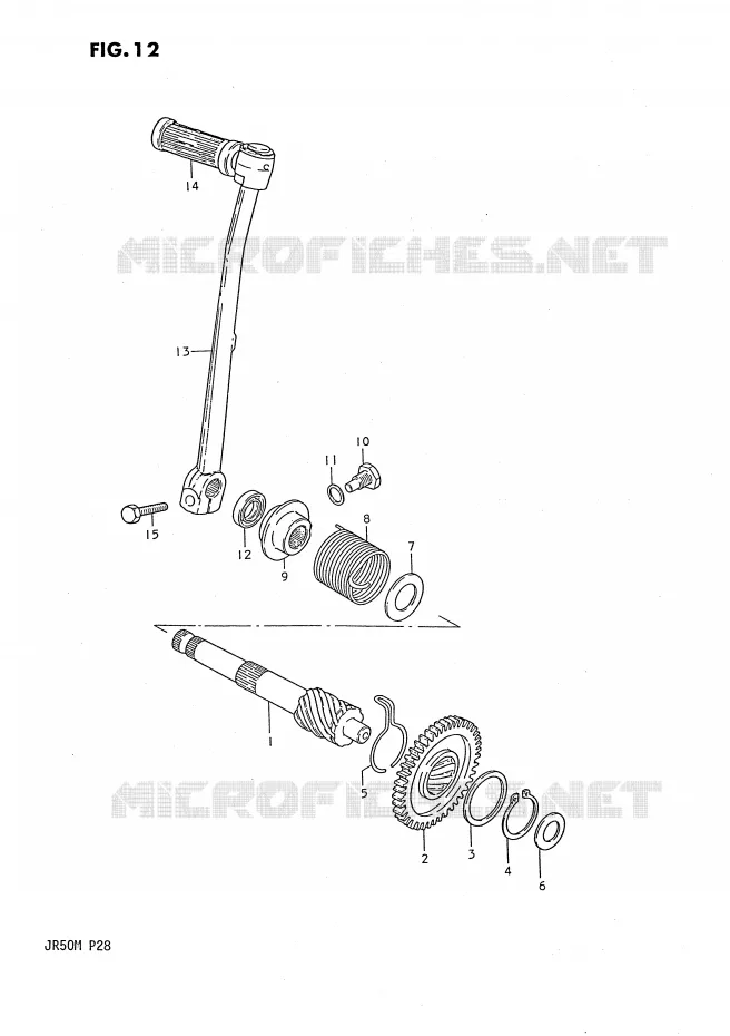 KICK STARTER Suzuki MOTO 50 JR 1987  JR50H(P28)