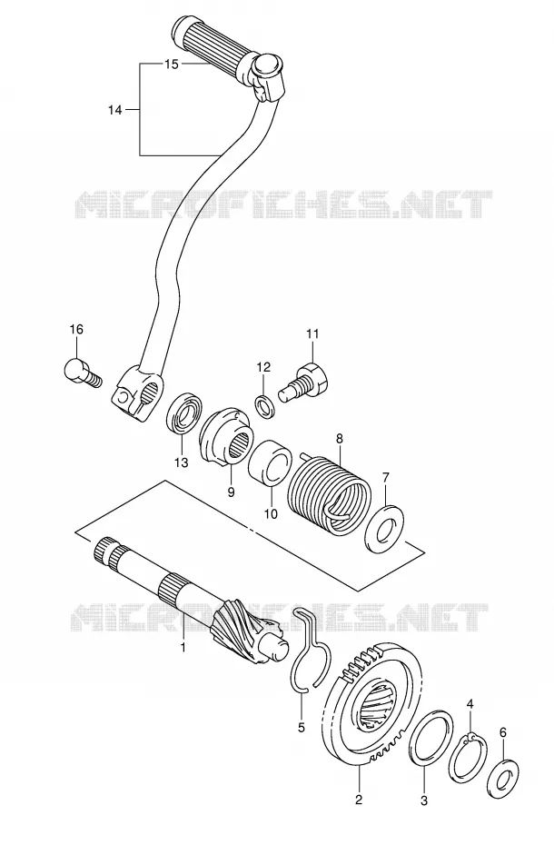 KICK STARTER Suzuki MOTO 50 JR 2005  JR50K5(P3/P28)